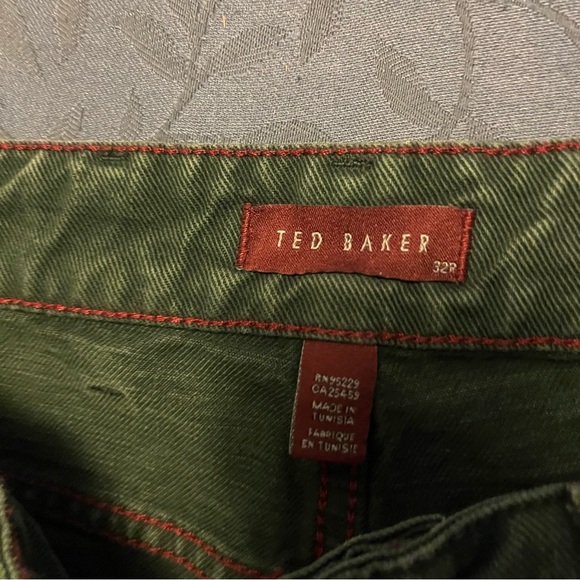 Ted Baker Jeans Tinned Sardines Green Button Fly Size 32R - Picture 4 of 11
